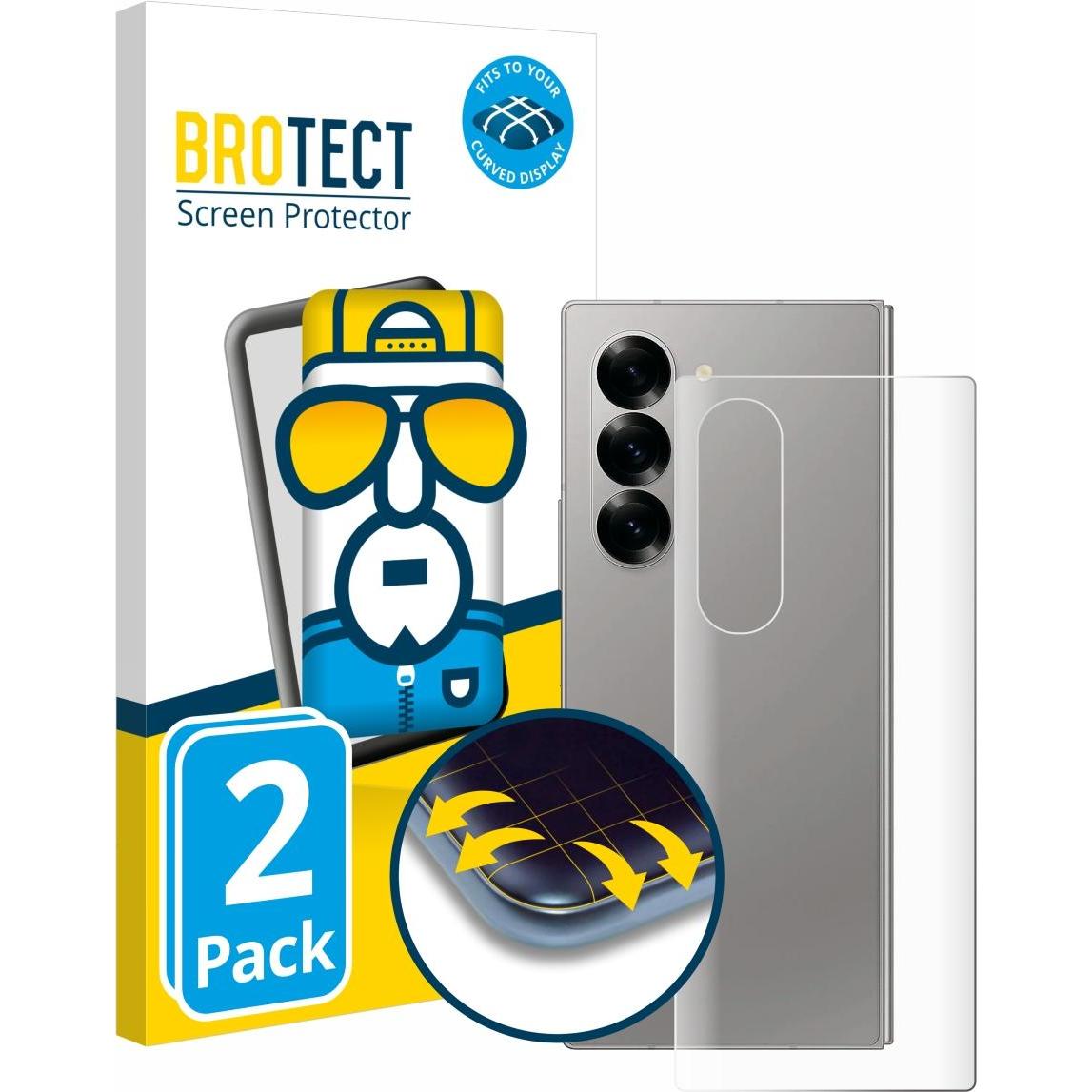 BROTECT Full-Screen Displayschutz (2 Stück, Samsung Galaxy Z), Smartphone Schutzfolie, Transparent