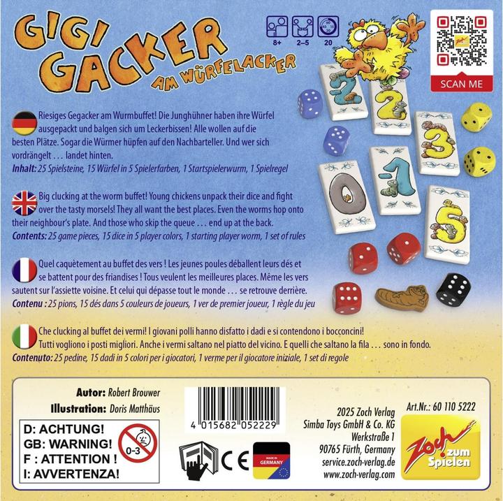 Produktbild Zoch Gigi Gacker am Würfelacker (Deutsch)