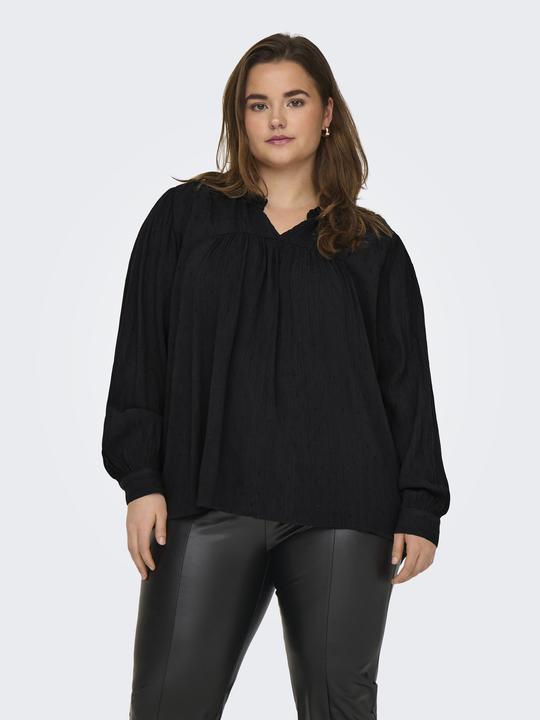 Produktbild Only Normal geschnitten V-Ausschnitt Ärmelbündchen mit Knopf Top Top (46)