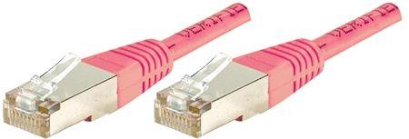 Actual product image Exertis Connect Patch cable S/FTP, PiMF, CAT.6, pink, 5.0 m Patch cable with particularly narrow bend protection (S/FTP, CAT6, 5 m)