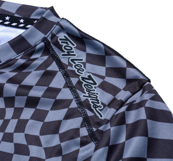 Actual product image Troy Lee Designs Womens Lilium LS Jersey, Twisted Checkers, black/gray, L (L)