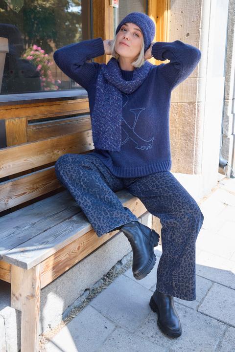 Produktbild Ulla Popken Pullover, Glitzer-Applikation, Rundhalsausschnitt, Langarm (54, 56)