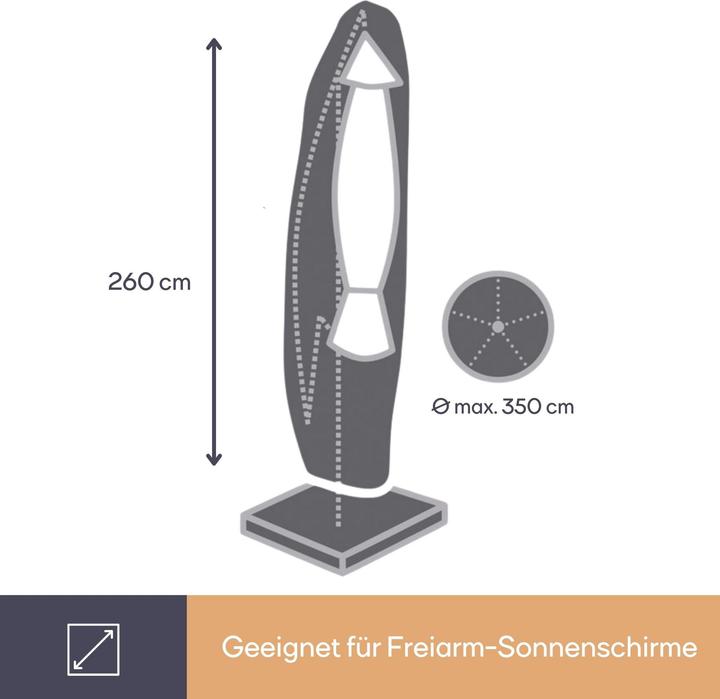 Produktbild Garden Lights Schutzhülle für Ampelschirm - max. Ø 350 cm