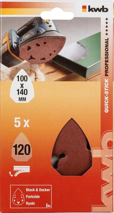 Produktbild kwb Mouse Haftscheiben K120 / 5 Stück (120)