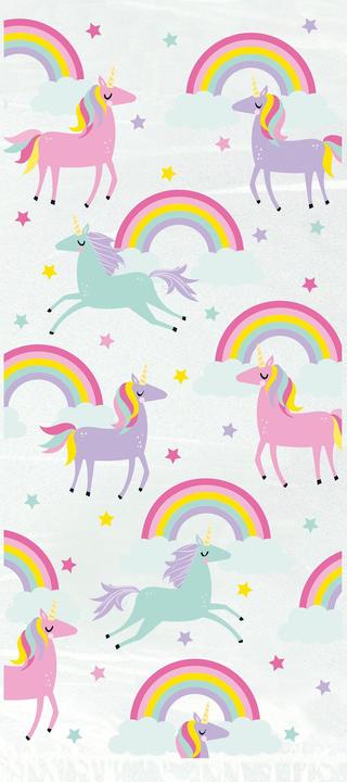 Immagine prodotto Unique Party Sacchetti per feste in cellophane Unicorno e Arcobaleno (confezione da 20)