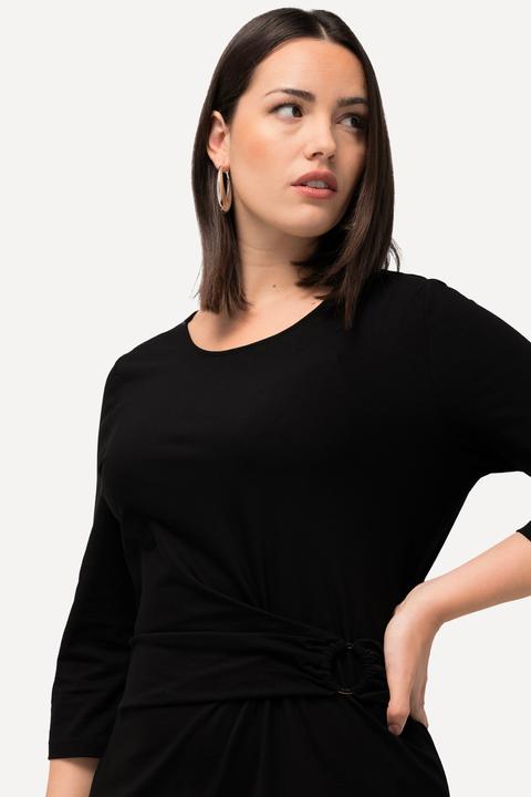 Actual product image Ulla Popken Scoop Neck 3/4 Sleeve Maxi Dress (56)