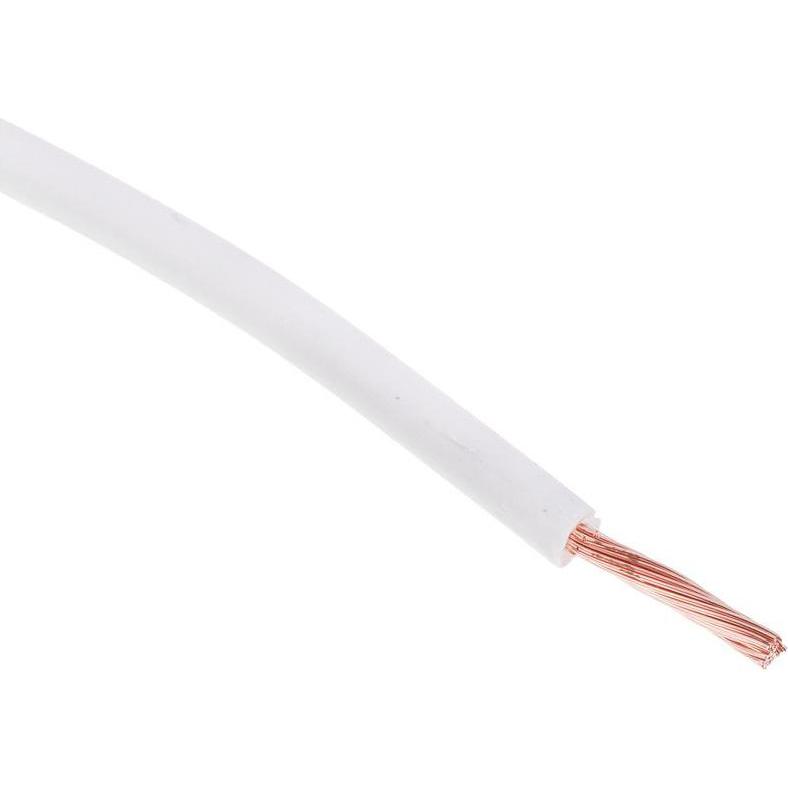 Rs Pro, Kabelleitung, Normierte Aderleitung Ø 2.8mm / 0,75 mm² Kupfer, Weiss 24 / 0,2 mm Litzen, 100m (100 m)