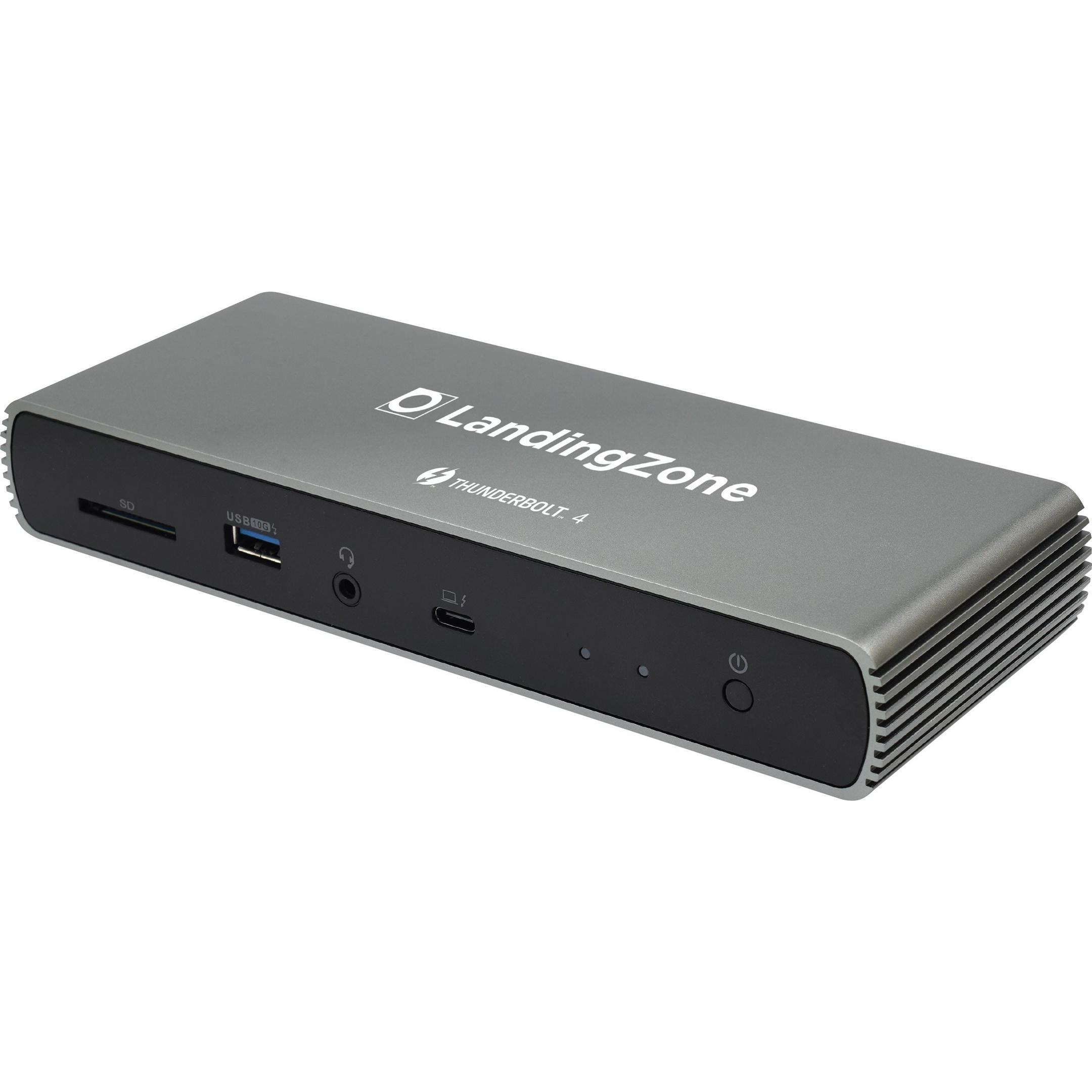 LandingZone Docking station Thunderbolt 4 per tutti i Macbook Pro e Air Thunderbolt Contro. 135W Adattato, Docking station + Hub USB, Grigio