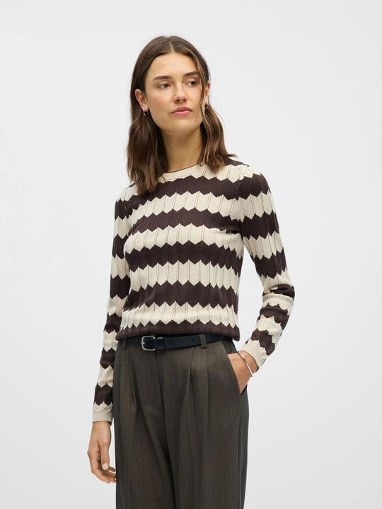 Produktbild Object Gestreifter Strickpullover (M)