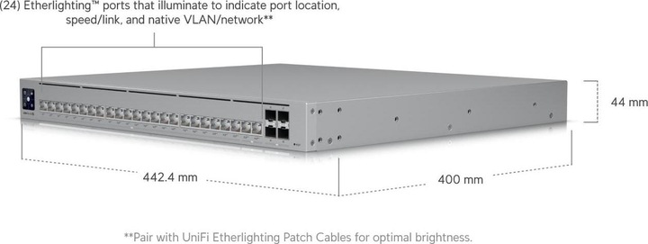 Image du produit Ubiquiti UniFi Switch Pro HD 24 PoE USW-PRO-HD-24-POE 600W (28 Ports)