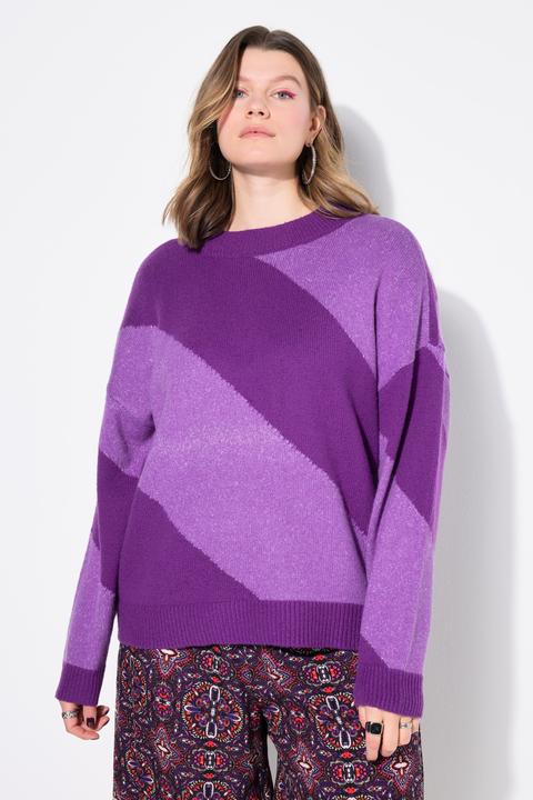 Produktbild Studio Untold Pullover, oversized, diagonale Blockstreifen (42, 44)