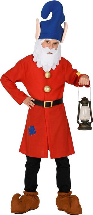 Produktbild Widmann Zwerg Kostüm: Oberteil, Gürtel, Mütze Mit Bart (128)