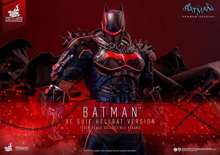 Actual product image Hot Toys Batman Arkham Origins figurine Videogame Masterpiece 1/6 XE Suit Hellbat Version Exclusive
