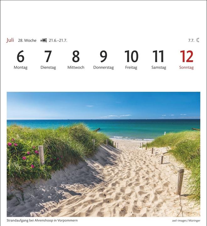 Produktbild Ostseeküste Sehnsuchtskalender 2026 - Wochenkalender mit 53 Postkarten