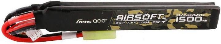 Produktbild Gens Ace 25C 1500mAh 2S1P 7.4V Nunchuck 2X Airsoft Gun Lipo Battery with mini Tamiya Plug (7.40 V, 1500 mAh)