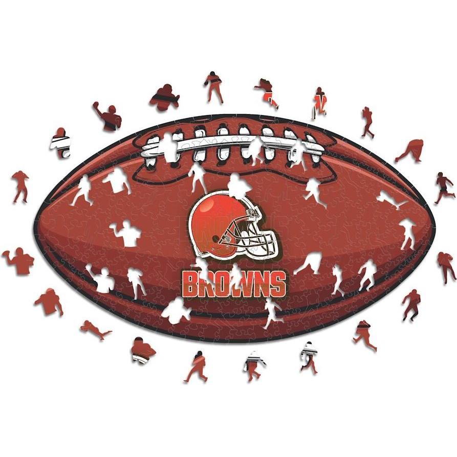 Iconic NFL - Cleveland Browns – Football mit Logo - Holz Puzzle Grösse M (270 Teile) (270 Teile)