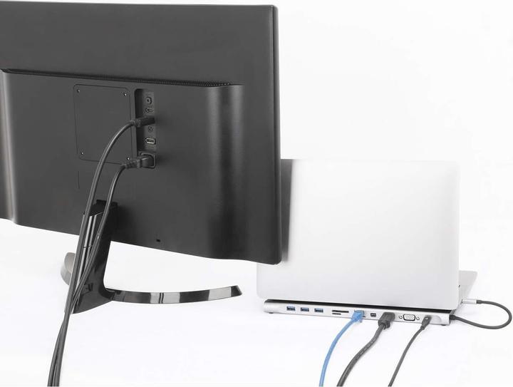 Actual product image Manhattan USB-C PD 11-in-1 docking station with MST for three monitors (USB-C, 4 Ports)