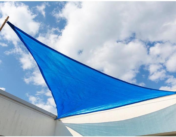 Produktbild Keller Fahnen Dreieck-Sonnensegel mit LED Lichtern Solar inkl. Befestigungs-Set