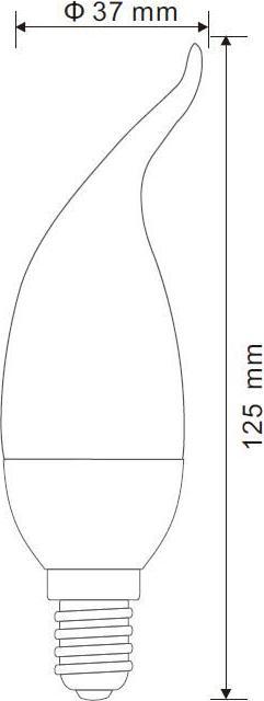 Produktbild Globo LED Leuchtmittel Aluminium 2xE14 LED (E14, 3 W, 250 lm, 2 x, G)