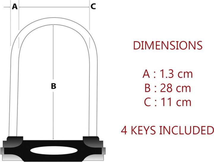 Produktbild Master Lock 8195 Bügelschloss 13 mm x 280 mm x 110 mm (28 cm)