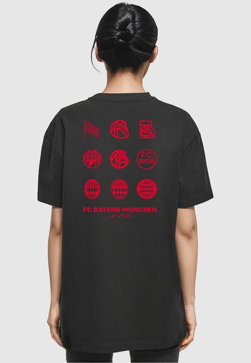 Produktbild FC Bayern München Ladies Logo History Red Oversized Boyfriend Tee - 118301 (M)