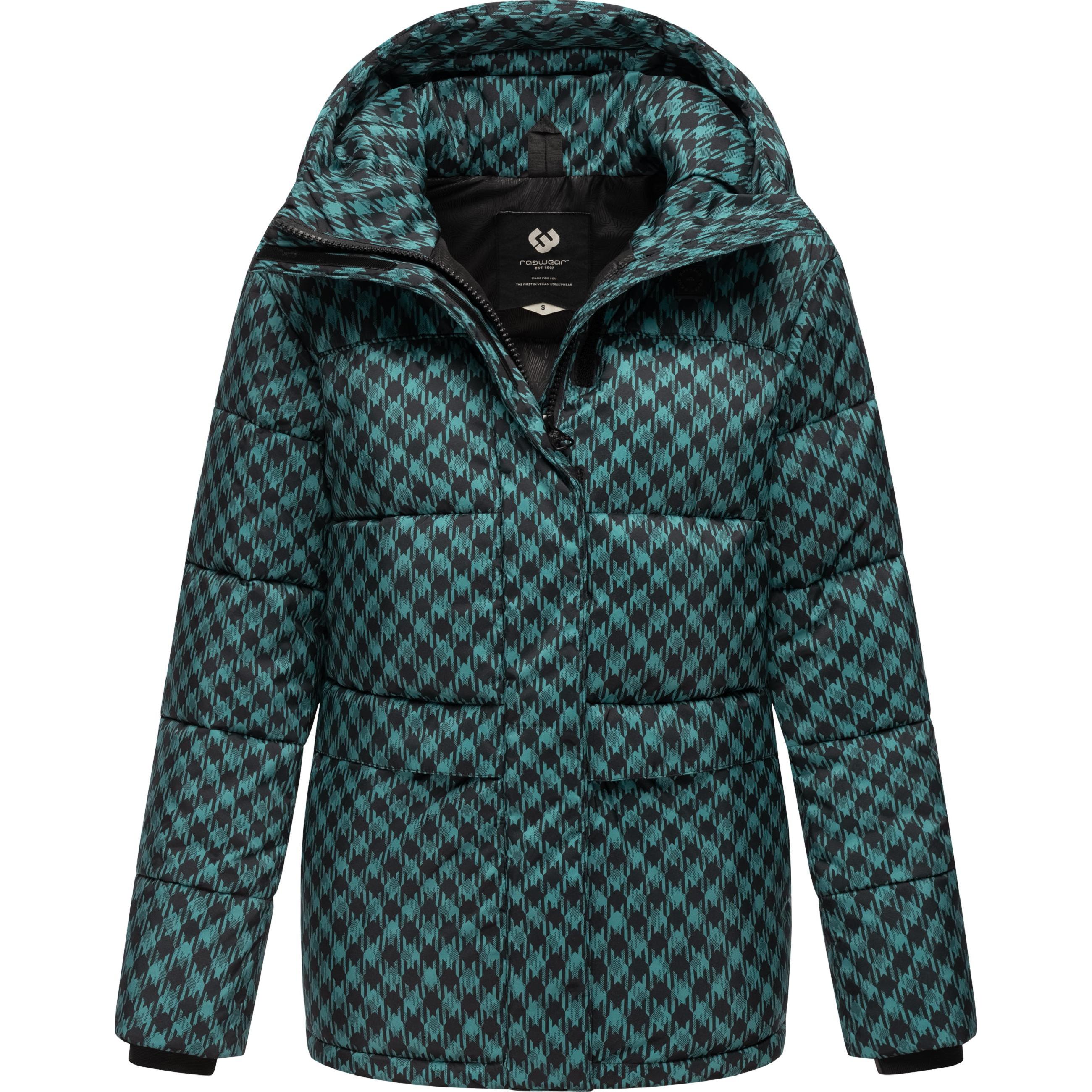 Ragwear, Damen, Jacke, Wikesh Print (5XL), Grün, 5XL