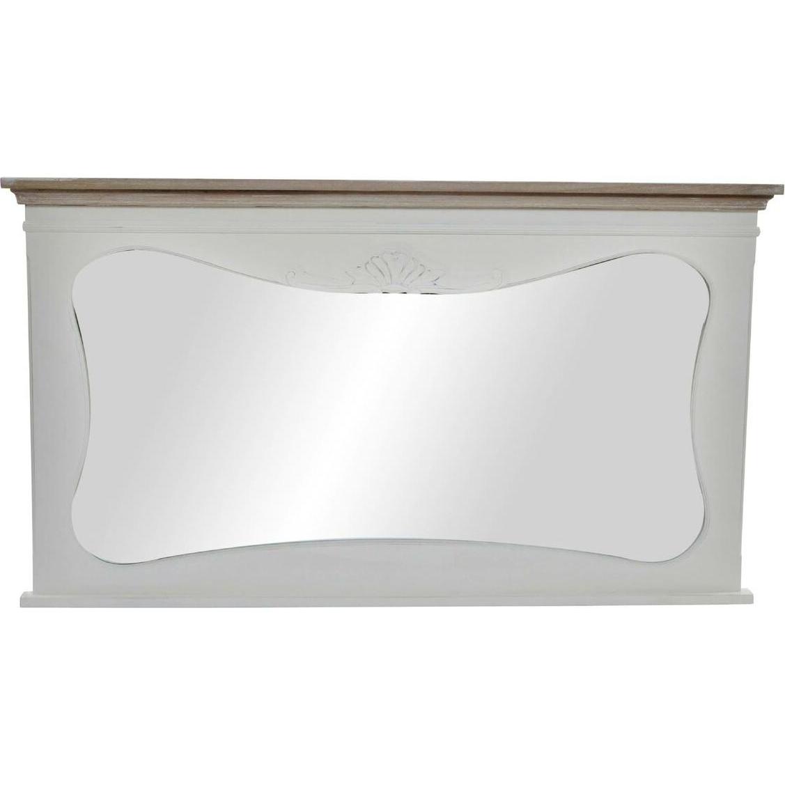 DKD Home Decor, Specchio, Wall mirror White Natural 105 x 64 x 4,5 cm (105 x 4.50 cm)