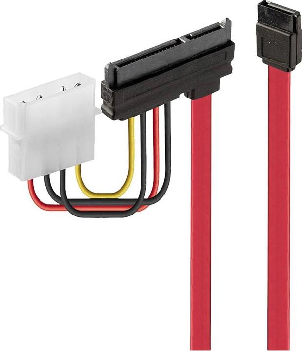 Image du produit Lindy Câble SATA alimentation interne, 4 pôles, SATA 7 pôles (50 cm, SATA III)