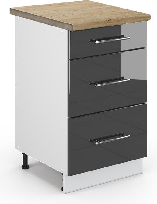 Anthrazit, Anthrazit hochglanz, Goldkraft Eiche, Weiss