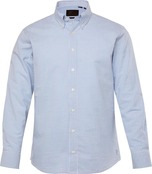 Produktbild JP1880 JP 1880 Karohemd, Langarm, Seersucker, Buttondown-Kragen, Modern Fit (6XL)