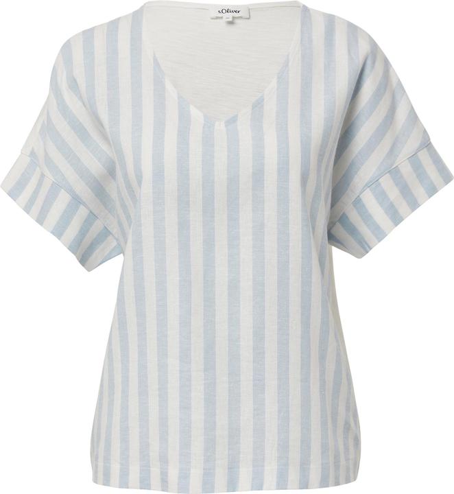 Actual product image S.Oliver T-Shirt T-Shirt im Fabricmix mit Leinenanteil (38)