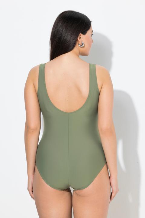 Image du produit Ulla Popken Maillot de bain sans bonnets souples, décolleté rond et passepoil (58)