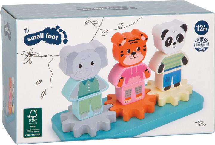 Produktbild small foot Stapelspiel mit Zahnrad „Jungle Friends“
