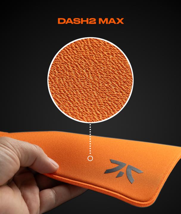 Actual product image Fnatic MAX Dash XL Pro Gaming Mouse Mat, Sunset Orange Textured Cloth Speed Surface, Water Resistant (XL)