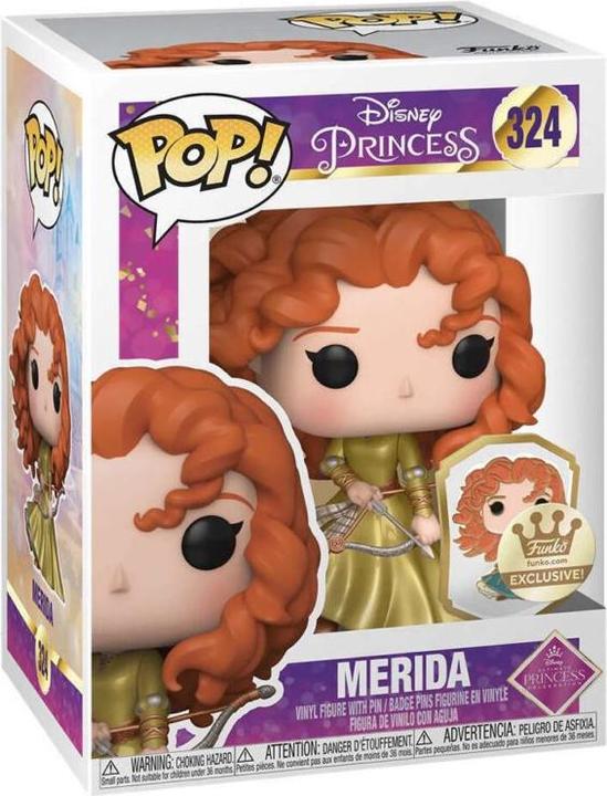 Produktbild Funko POP! Disney Princess Rebelle - Merida with Crossbow (Gold) with Pin
