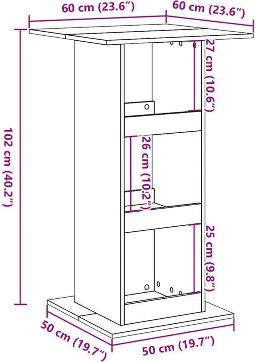 Image du produit VidaXL Table de bar avec étagères