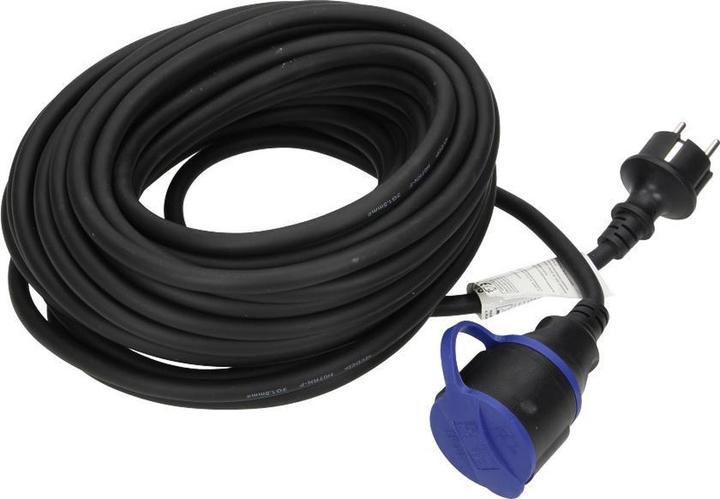 Image du produit Orno Câble de rallonge d'atelier IP44 résistant aux éclaboussures, 1x2P + Z (Schuko) 30m, caoutchouc (30 m, CEE 7/3)