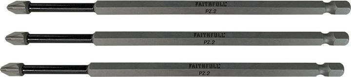 Actual product image Faithfull Impact Screwdriver Bits, Pozidriv (Cross Pozidriv PZ)