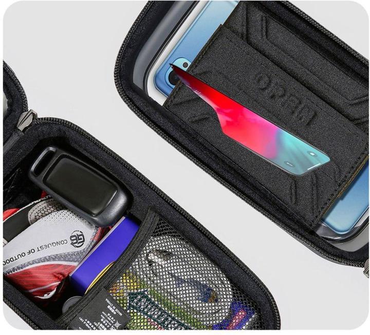 Produktbild Wildman Bicycle accessory traveling bag for bike frame with zipper 1L (4 "- 7") ES12 black (1 l, Rahmentasche)