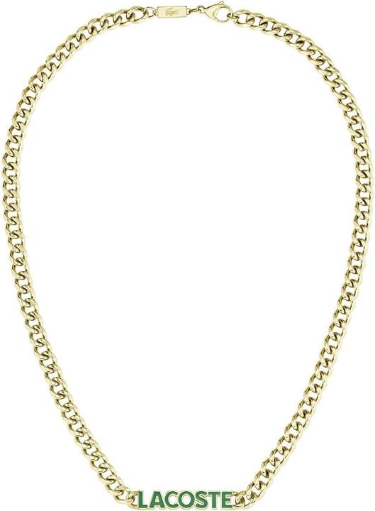 Image du produit Lacoste - Distinctive gold-plated steel necklace Script 2040475 (Acier)