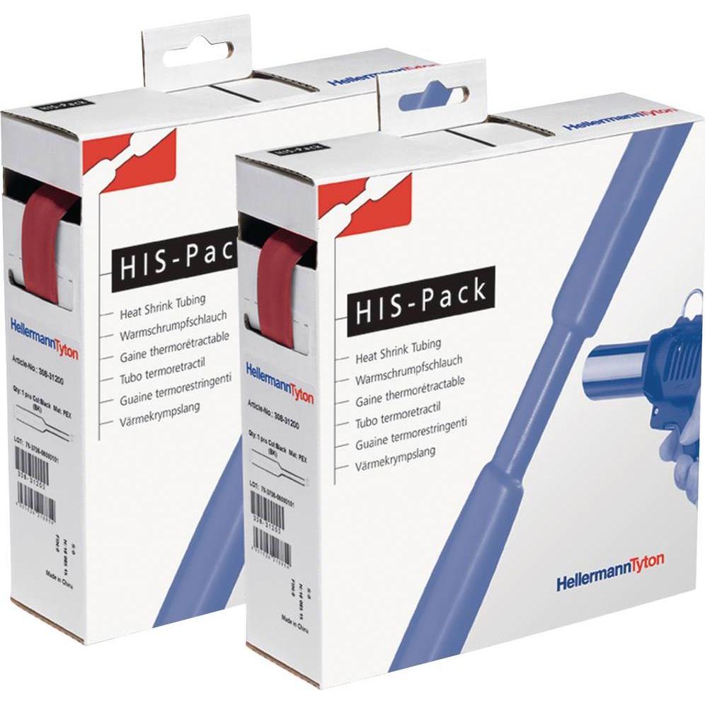 HellermannTyton, Schrumpfschlauch, WarmschrumpfschlauchrotRolle (10 x)