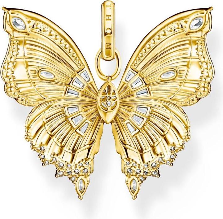 Image du produit Thomas Sabo PE984-414-14 Anhänger butterfly mit Steinen vergoldet Damen (Argent 925)