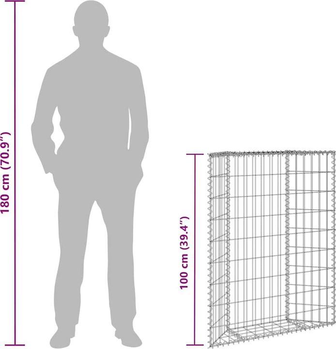 Image du produit vidaXL Gabionen-Hochbeet