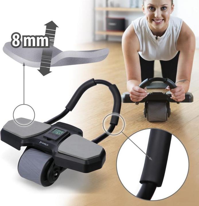 Productafbeelding HMS Ka10 Zwart Ab Wheel Automatische Buikspiertraining Met Steun