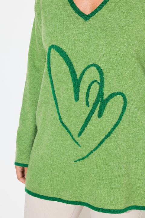 Produktbild Miamoda Pullover, bequeme Passform, Herz-Motiv (56)