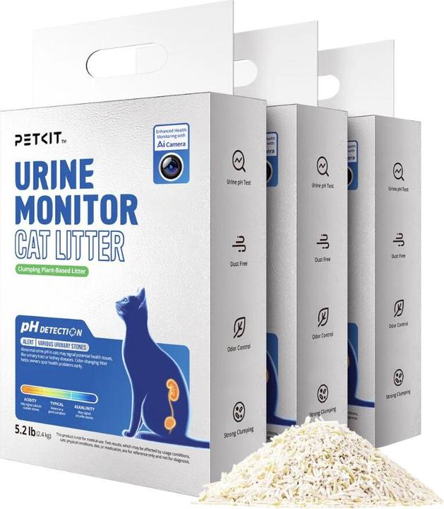 Produktbild Petkit Urinkontroll Katzenstreu - 4 Beutel (Schnell absorbierend, 9.60 kg)
