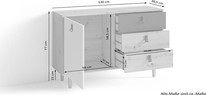 Image du produit ByLiving Bil (120 x 36.50 x 77 cm)