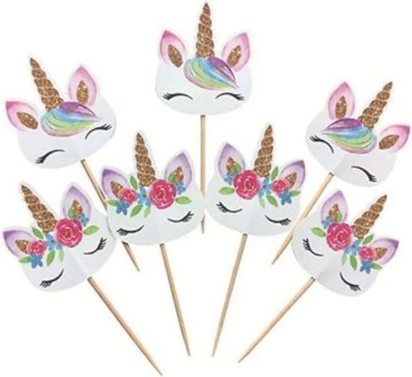 Actual product image MU Style Unicorn cake topper (12-piece set) (12 pcs.)