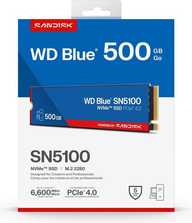 Produktbild WD Blue SN5100 powered by SANDISK (500 GB, M.2 2280)