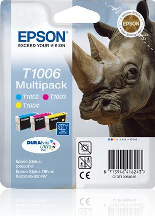 Image du produit Epson T1006 Multipack - pack de 3 - 33.3 ml - jaune, cyan, magenta (M, Y, C)